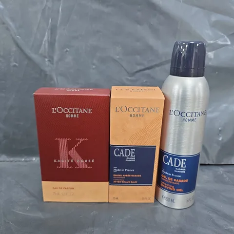 L'OCCITANE 3 PIECE MEN'S GROOMING & FRAGRANCE COLLECTION