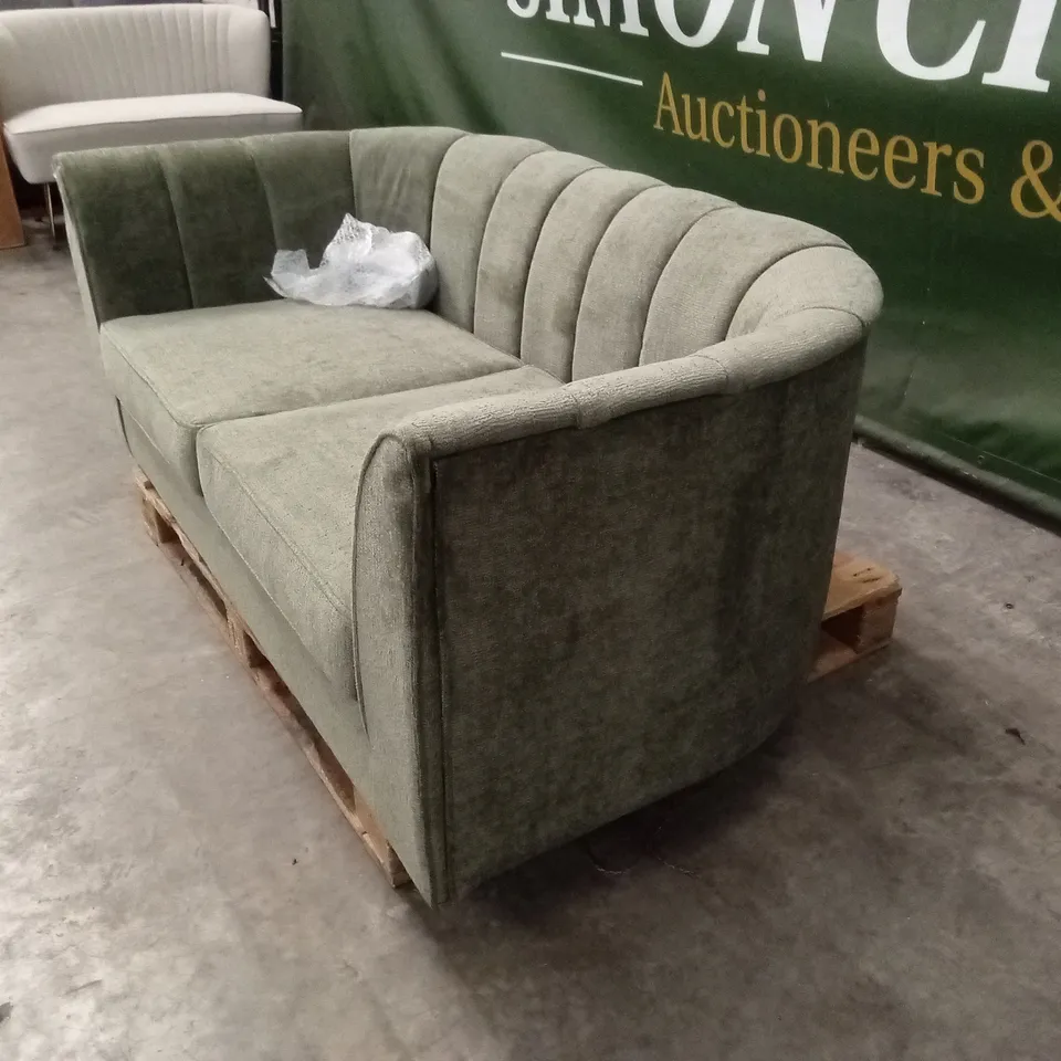 GUILD 2 SEATER FABRIC SOFA - OLIVE RRP £649