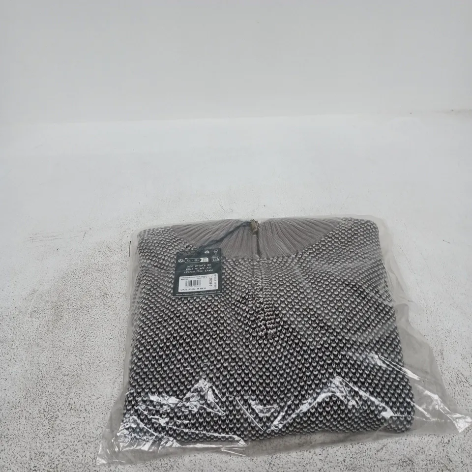 WHITE STUFF ATTADALE FUNNEL NECK PATTER GREY MLT MEDIUM