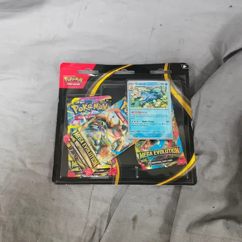 POKEMON MEGA EVOLUTION TRADING CARD GAME BOOSTER SET — PSYDUCK CARD, THREE BOOSTER PACKS, SEALED