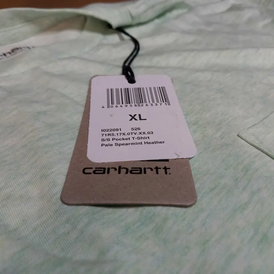 CARHARTT PALE SPEARMINT POCKET T-SHIRT - XL