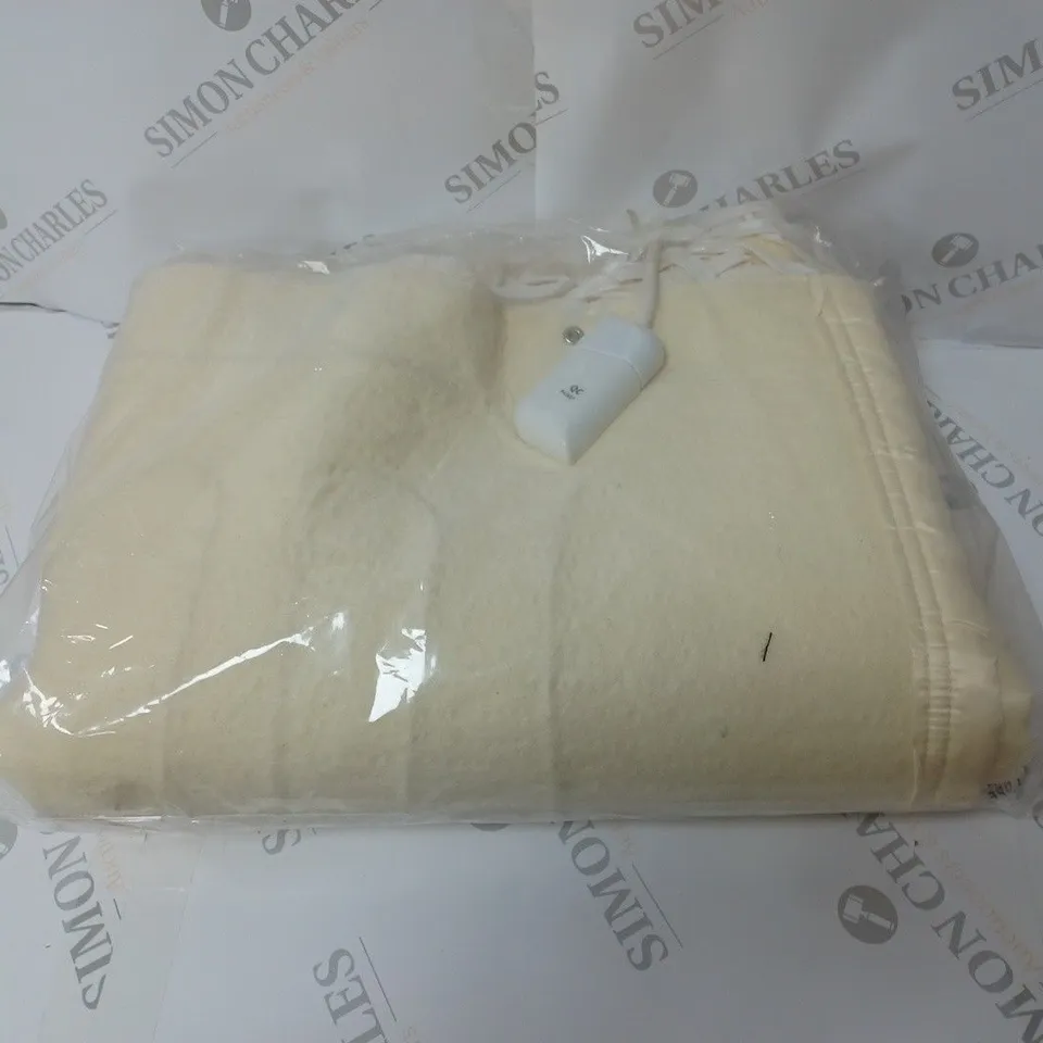 UNBRANDED HEATED BLANKET CREAM/YELLOW