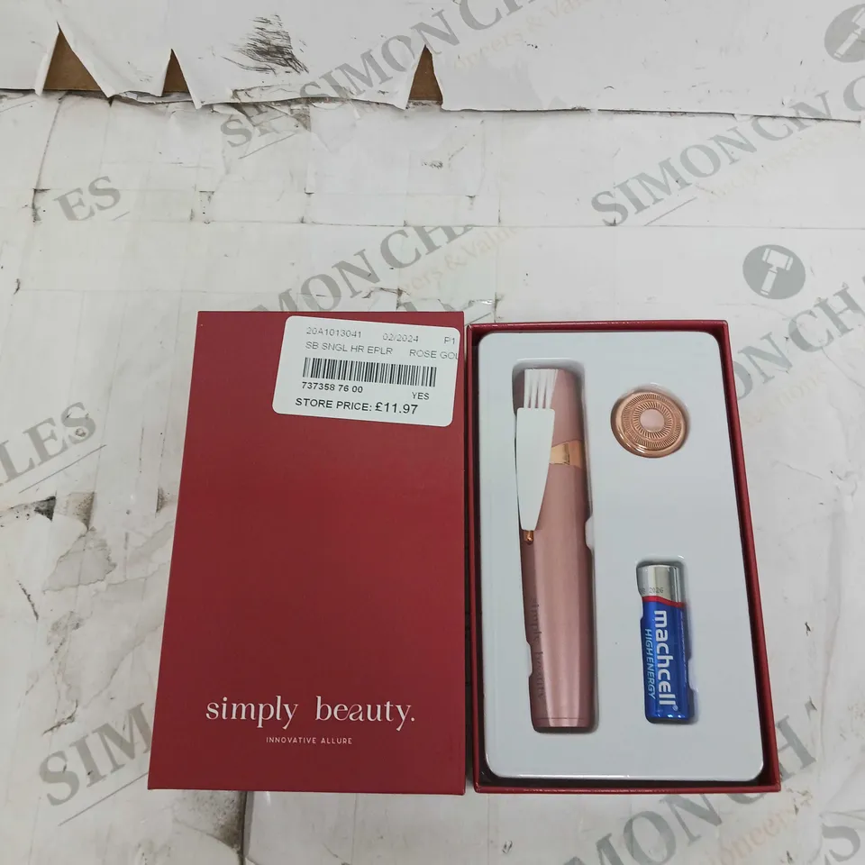 BOXED SIMPLY BEAUTY SINGLE HAIR EPILATOR