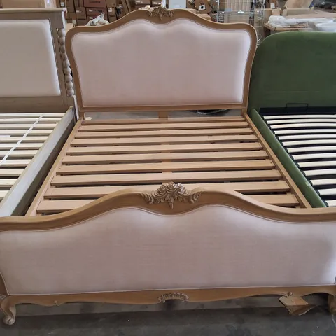 AWHILE KING (5') UPHOLSTERED BED FRAME - VANILLA WHITE
