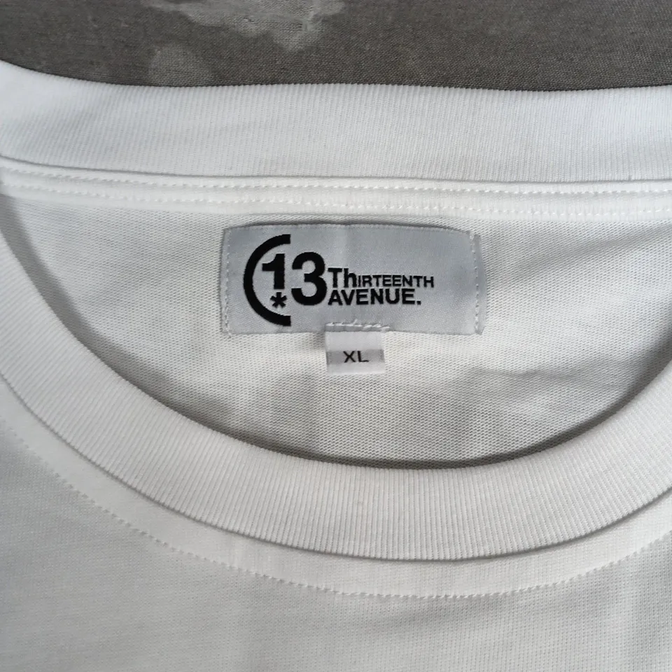 THIRTEENTH AVENUE WHITE T-SHIRT – XL