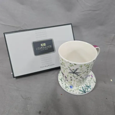 NEWGRANGE FLORAL MUG & COASTER 