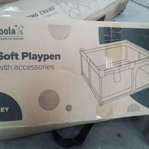 BOXED KIDOOLA SOFT PLAYPEN WITH ACCESSORIES 