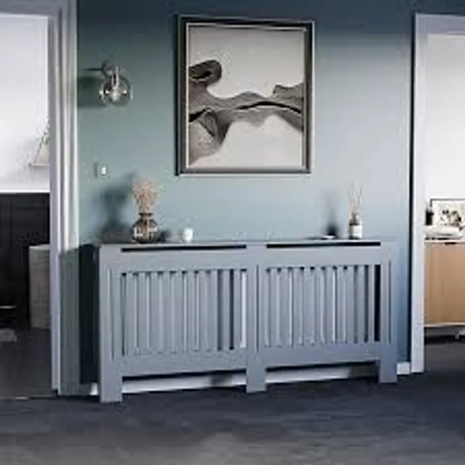 BOXED CHELSEA RADIATOR COVER, LARGE - GREY (1 BOX)