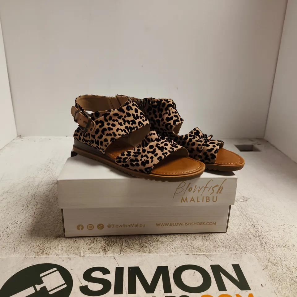 BLOWFISH MALIBU LEOPARD PRINT SANDALS BOXED UK 6