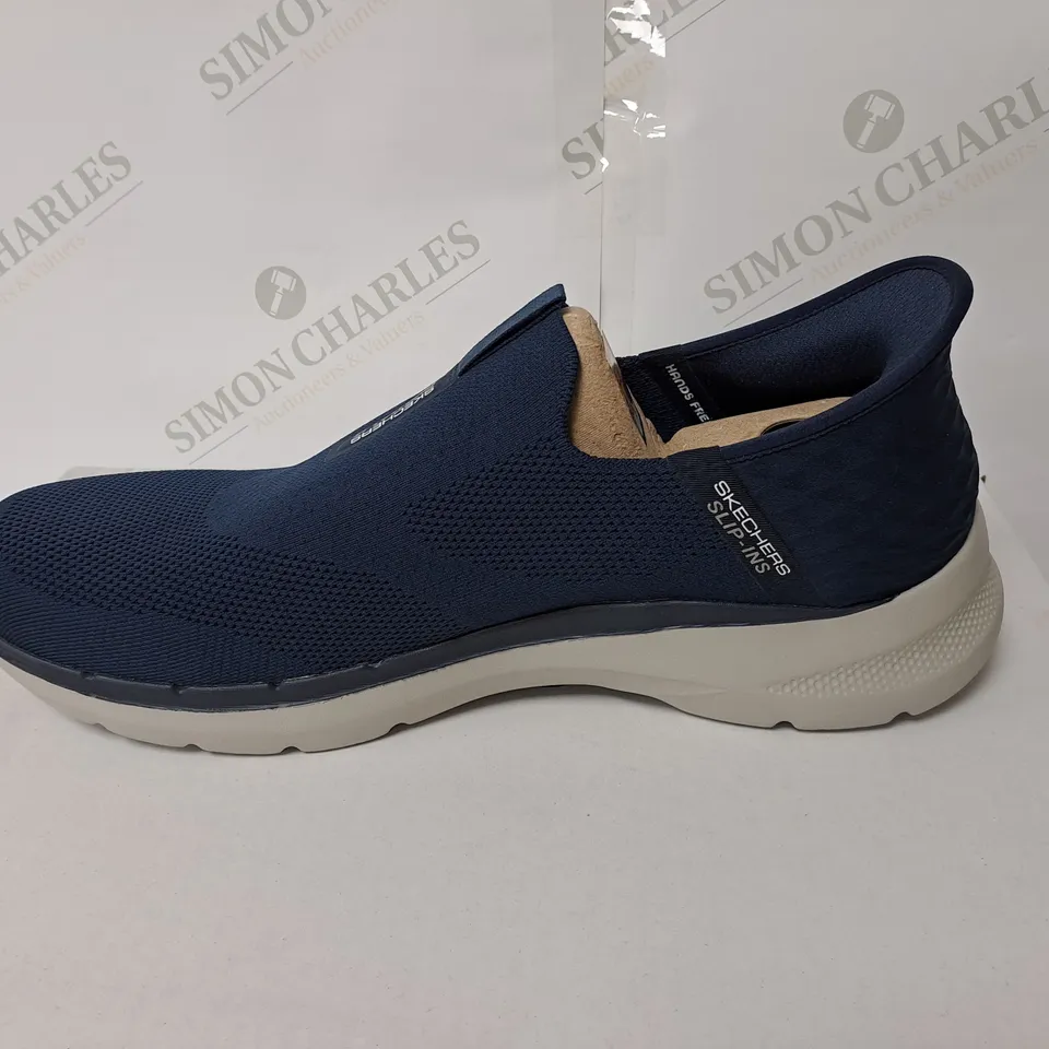 BOXED PAIR OF SKETCHERS SLIP-INS - NAVY // SIZE: 12 UK