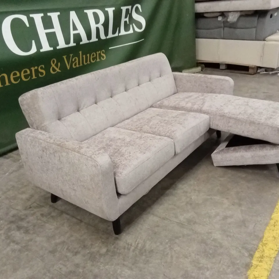 OSLO REVERSIBLE FABRIC CHAISE SOFA - NATURAL RRP £429