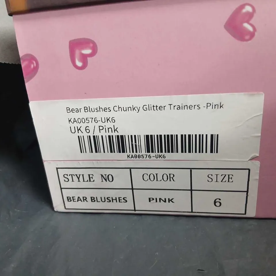 KOI BEAR BLUSHES CHUNKY GLITTER TRAINERS - LIGHT-BLUE, SIZE 39