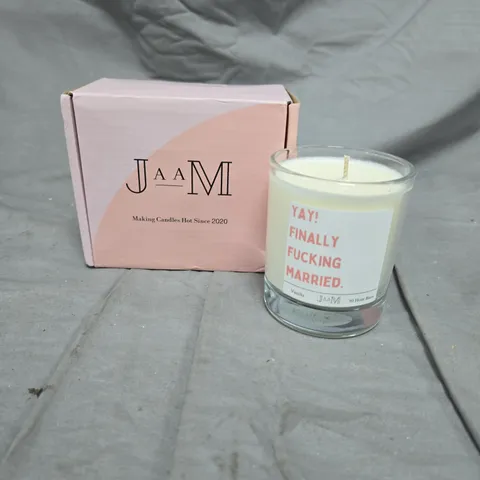 JAAM VANILLA CANDLE – YAY! FINALLY MARRIED (30 HOUR BURN)