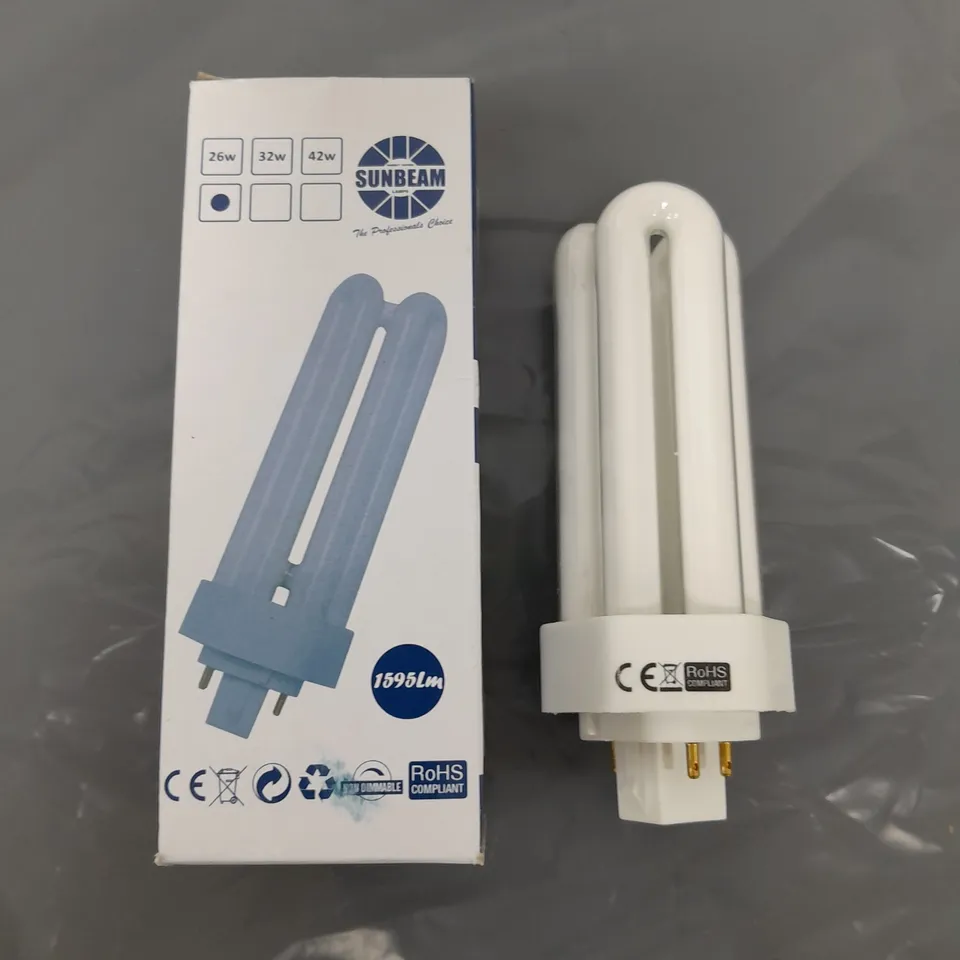 APPROXIMATELY 20 SUNBEAM 26W 3000K WARMWHITE LOW ENERGY COMPACT G24Q-2 4 PINS PLT