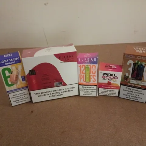APPROXIMATELY 20 ASSORTED E-CIGARETTE PRODUCTS TO INCLUDE BRANDS SUCH AS LOST MARY, ELFBAR, PIXL, ETC - COLLECTION ONLY