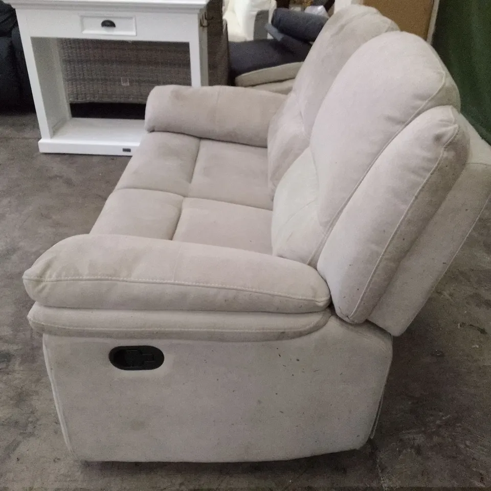 QUALITY DESIGNER MANUAL RECLINER 2 SEATER SOFA - ALBION FABRIC 