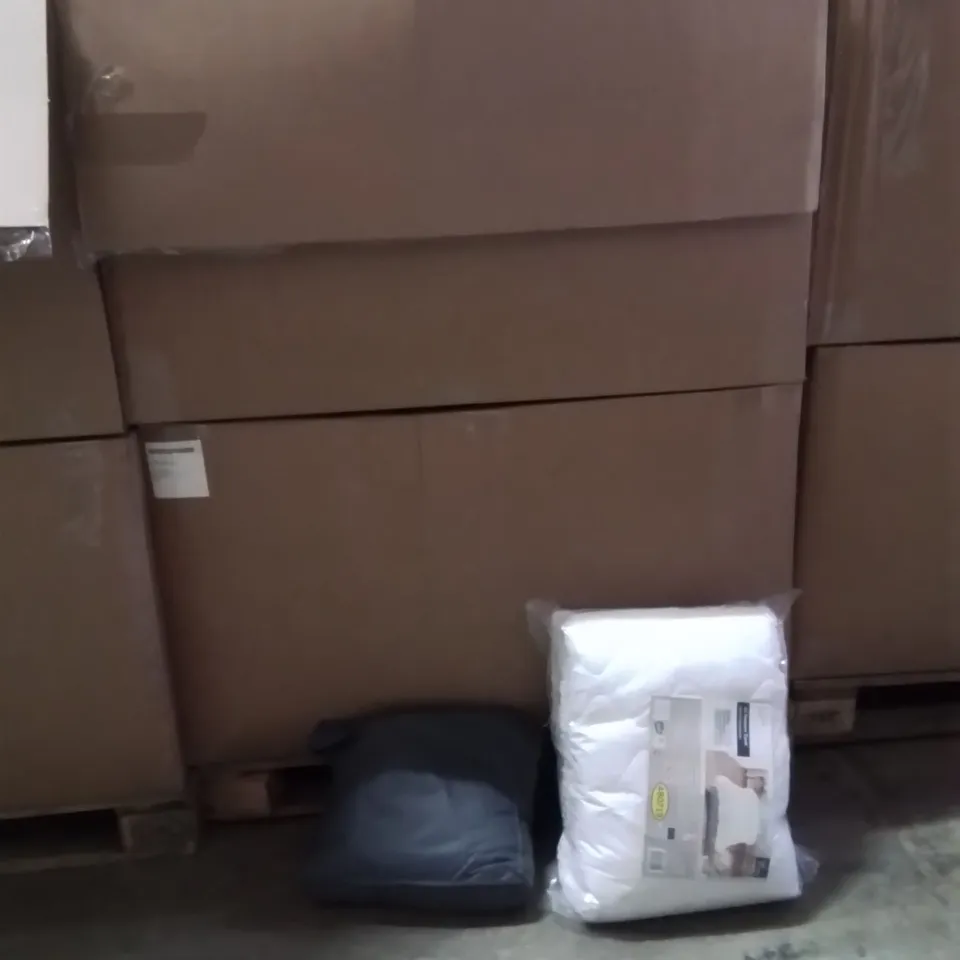 PALLET CONTAINING A LARGE QUANTITY OF BEDDING PRODUCTS TO INCLUDE:DUVETS,PILLOWS 