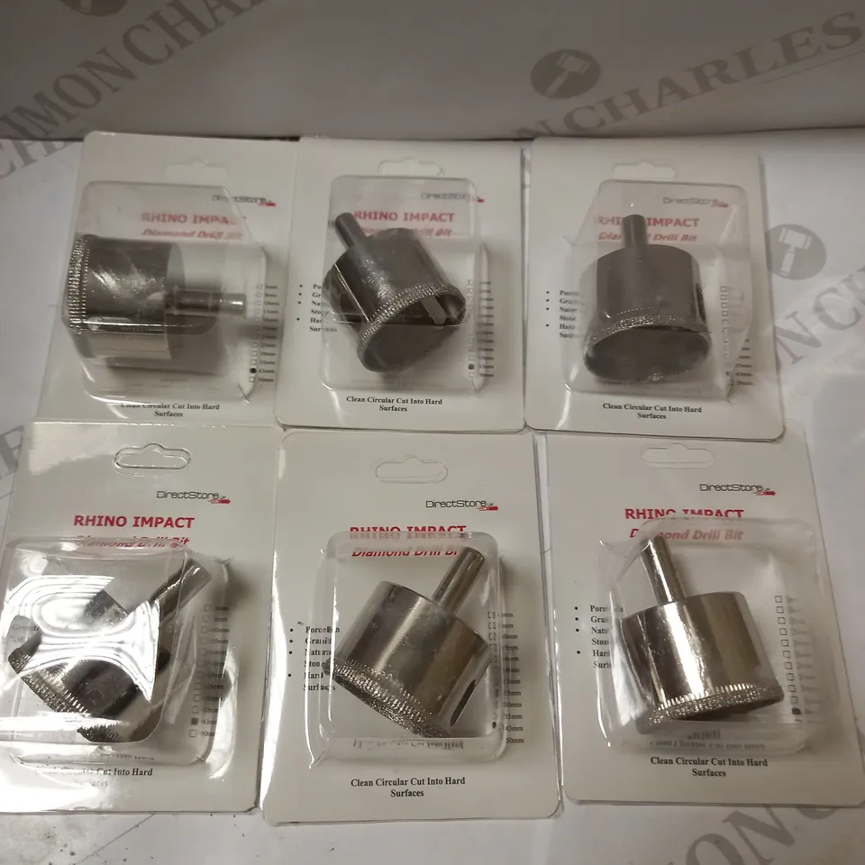 LOT OF APPROX 10 RHINO IMPACT DIAMOND DRILL BITS - 43MM