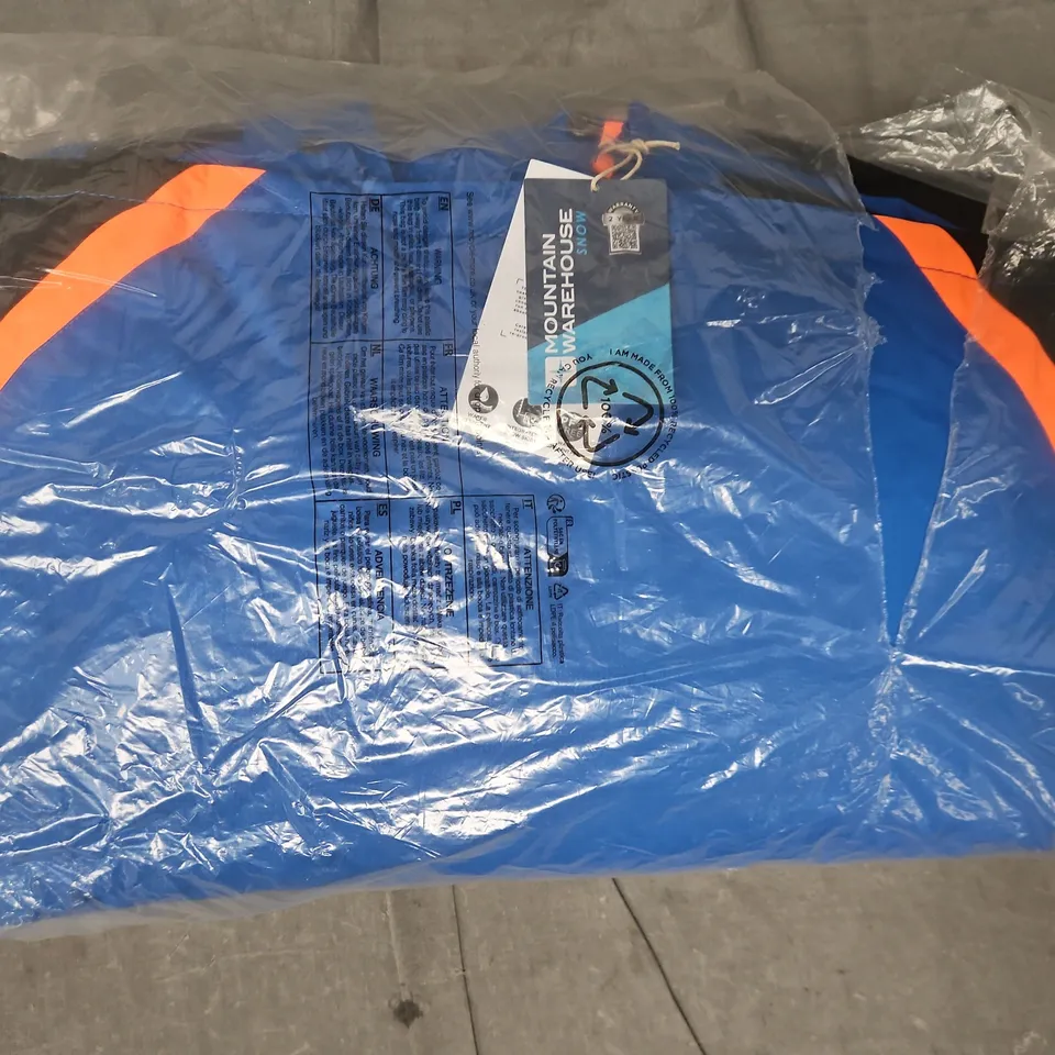 MOUNTAIN WAREHOUSE KIDS RAPTOR SNOW JACKET IN BLUE/MULTI SIZE 13 YEARS