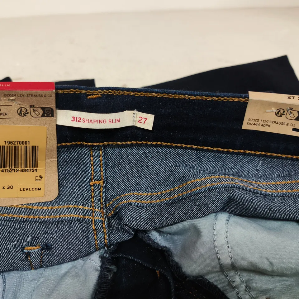 LEVI'S 312 SHAPING SLIM JEANS – DARK INDIGO, WOMEN'S 27 X 30