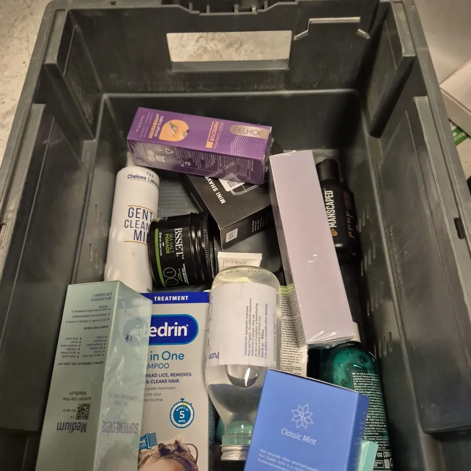 APPROXIMATELY 20 HEALTH AND BEAUTY PRODUCTS TO INCLUDE NIVEA LIFT SERUM, GIVE ME FACE TONER AND MANSCAPED CROP SOOTHER