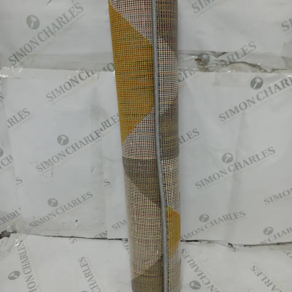 NAZAR FORSA JAUNE YELLOW GREY RUG 60 X 110CM