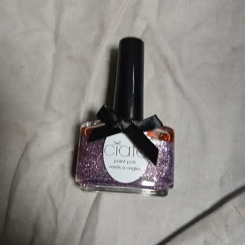 BOX OF APPROXIAMTELY 160 CIATÉ PAINT POTS NAIL POLISH – HELTER SKELTER (PP41) – PURPLE GLITTER-NO EXPIRY DATE SHOWN 