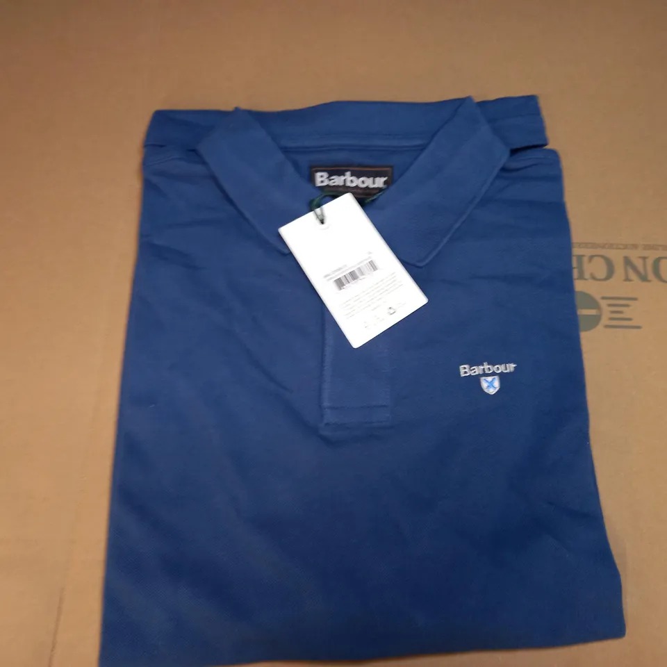 BARBOUR SPORTS POLO IN DEEP BUE - XL