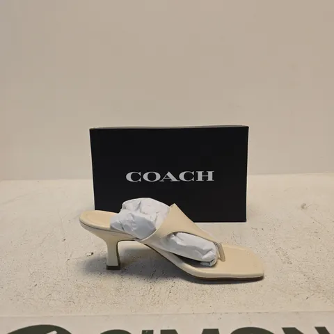 COACH WOMEN'S BEIGE SANDALS – UK 6 (EU 39) – BOXED