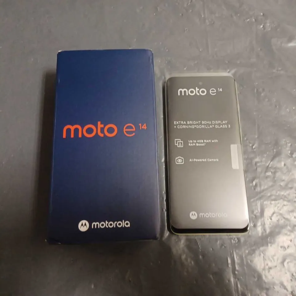 BOXED MOTOROLA MOTO E14 2+64GB PHONE IN PASTEL GREEN - MC41D