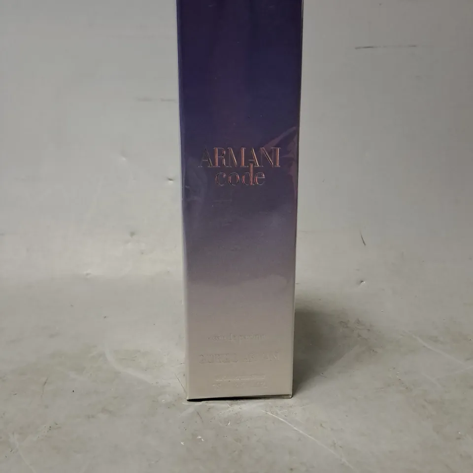 BOXED AND SEALED GIORGIO ARMANI CODE EAU DE PARFUM 75ML