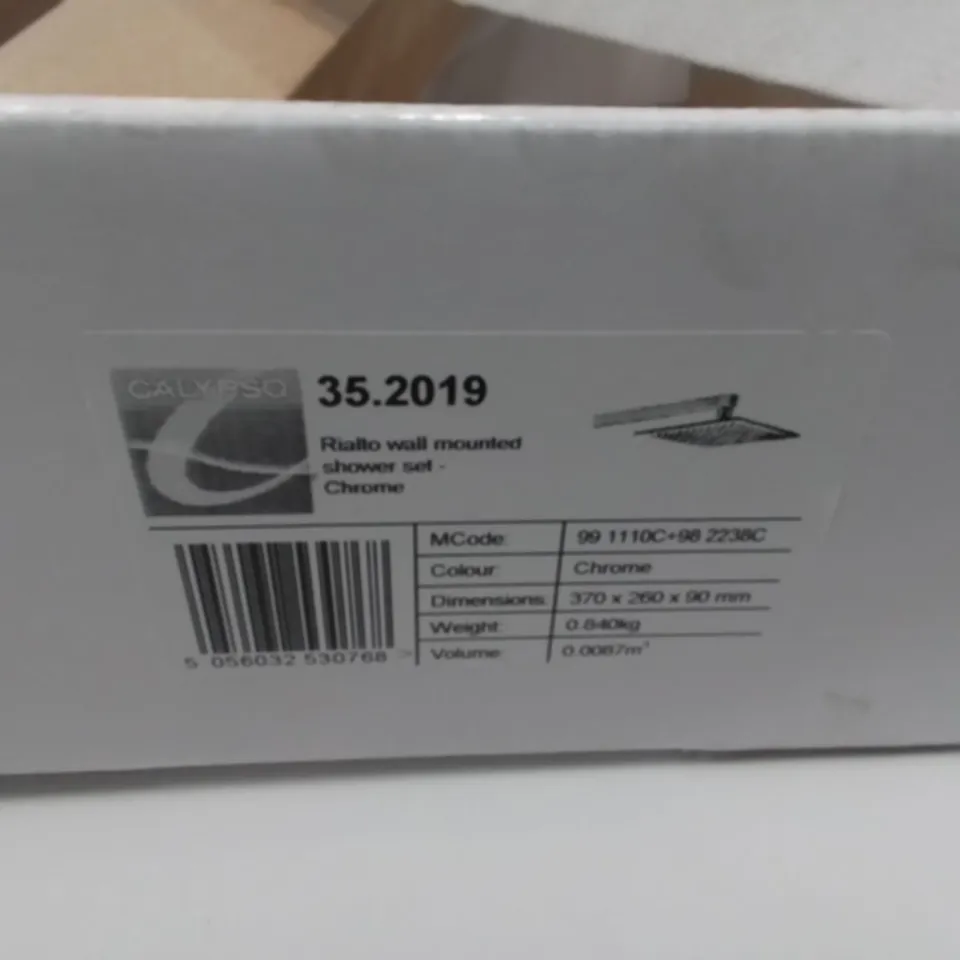 BOXED AS NEW RIALTO WALL MOUNTED SHOWER SET IN CHROME 