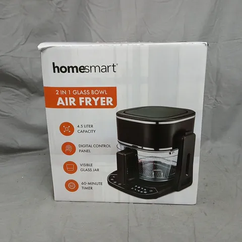 BOXED HOMESMART 2 IN 1 GLASS BOWL AIR FRYER