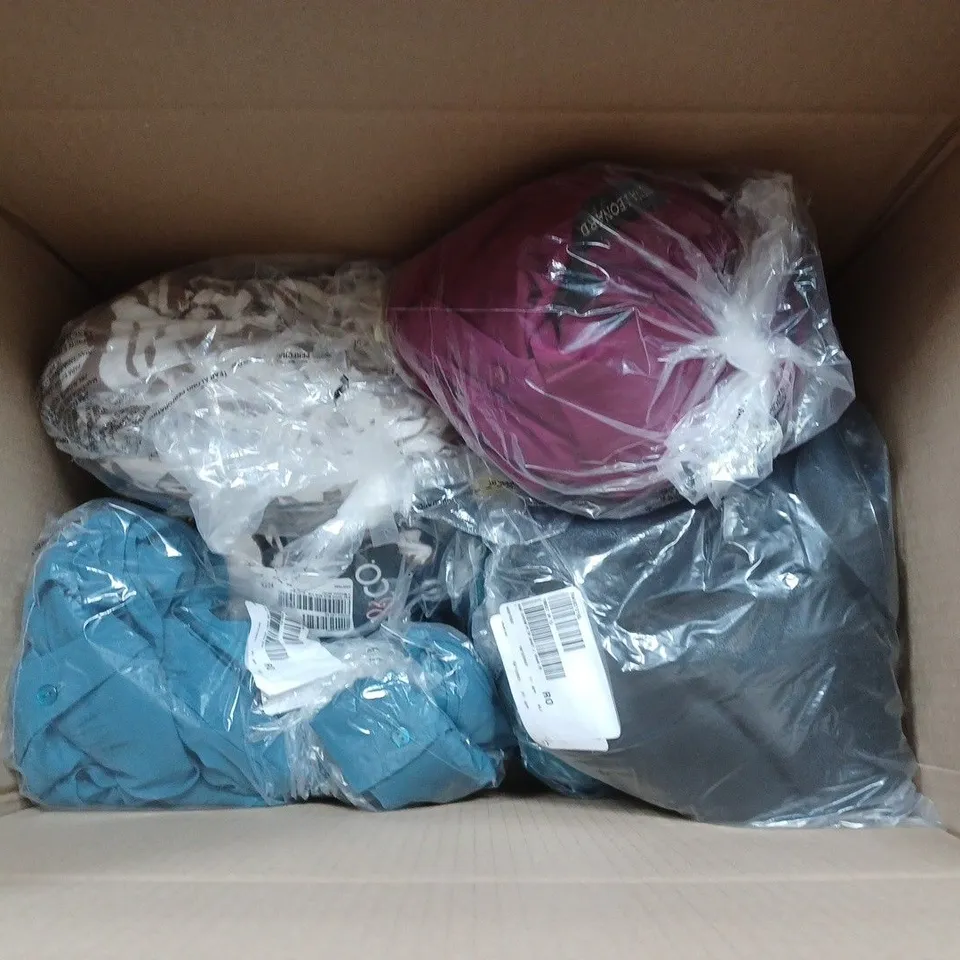 APPROXIMATELY 10 LADIES CLOTHING ITEMS ASSORTED COLOURS, SIZES AND STYLES