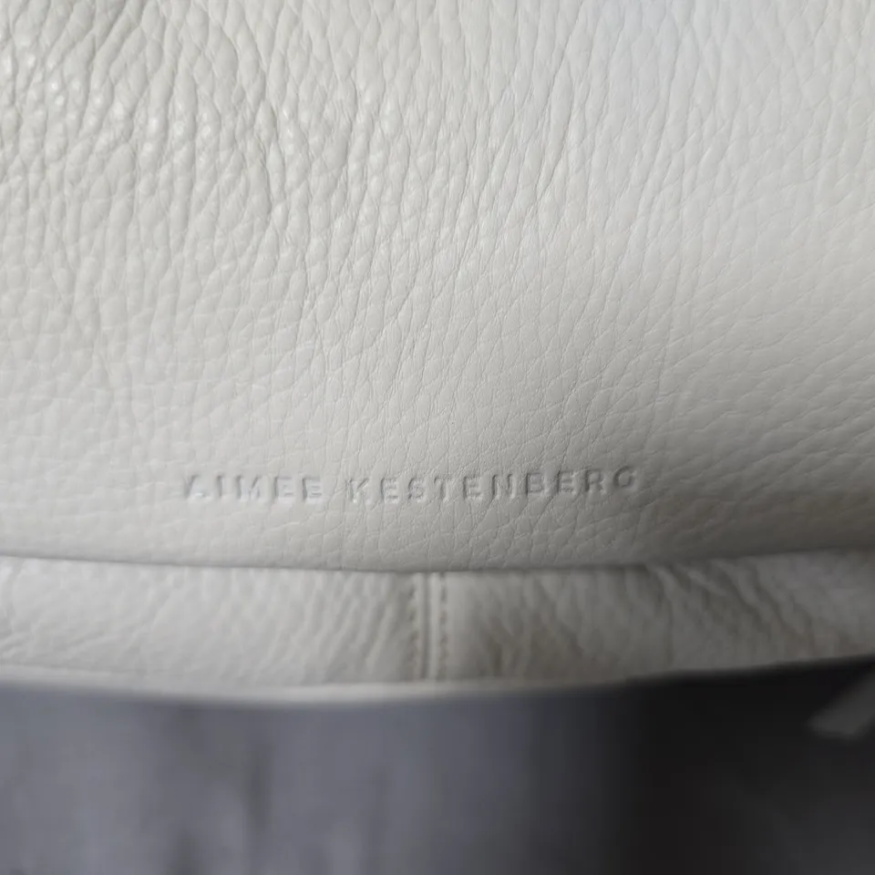 AIMEE KESTENBERG WHITE PEBBLED LEATHER CROSSBODY BAG 