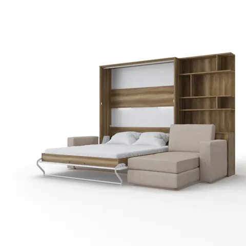 BOXED AUBRI EUROPEAN KINGSIZE (140 X 200cm) UPHOLSTERED MURPHY BED (6 BOXES)