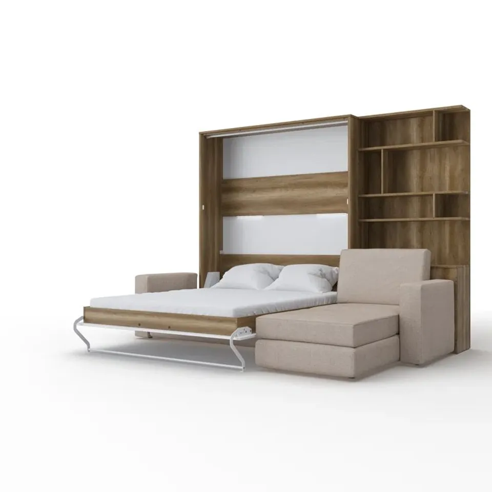 BOXED AUBRI EUROPEAN KINGSIZE (140 X 200cm) UPHOLSTERED MURPHY BED (6 BOXES)