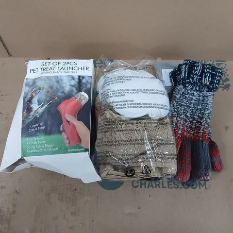 LARGE QUANTITY OF ASSORTED ITEMS TO INCLUDE PET TREAT LAUNCHER, MULTIPACK OF BRAS, REGATTA GLOVES, ETC - COLLECTION ONLY