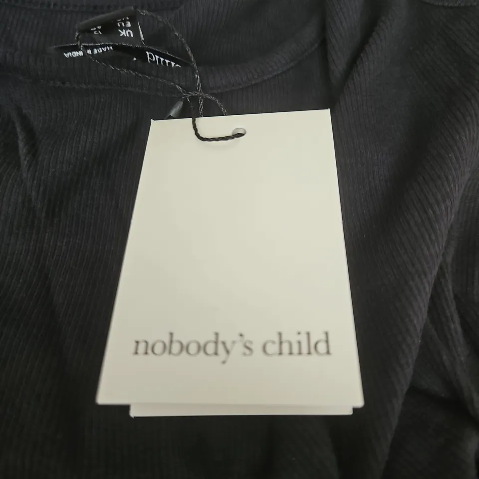 NOBODY'S CHILD WOMEN’S BLACK & WHITE MINI DRESS, UK 12