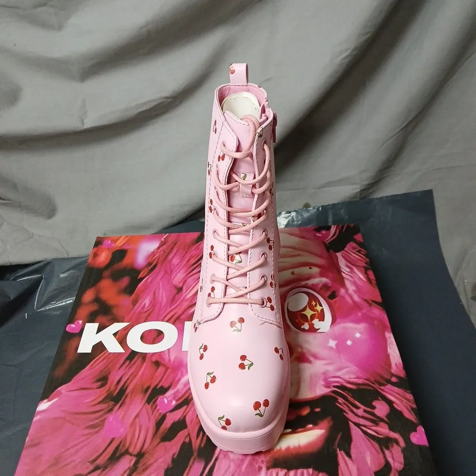 KOI CHERRY PASSION PLATFORM BOOTS PINK BOXED SIZE 5