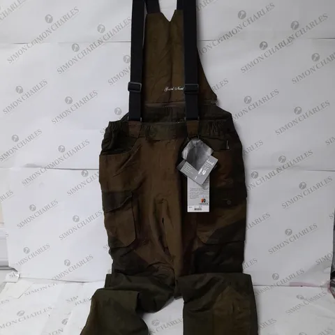 PERCUSSION SALOPETTE CHASSE GRAND NORD IN GREEN SIZE 36" WAIST