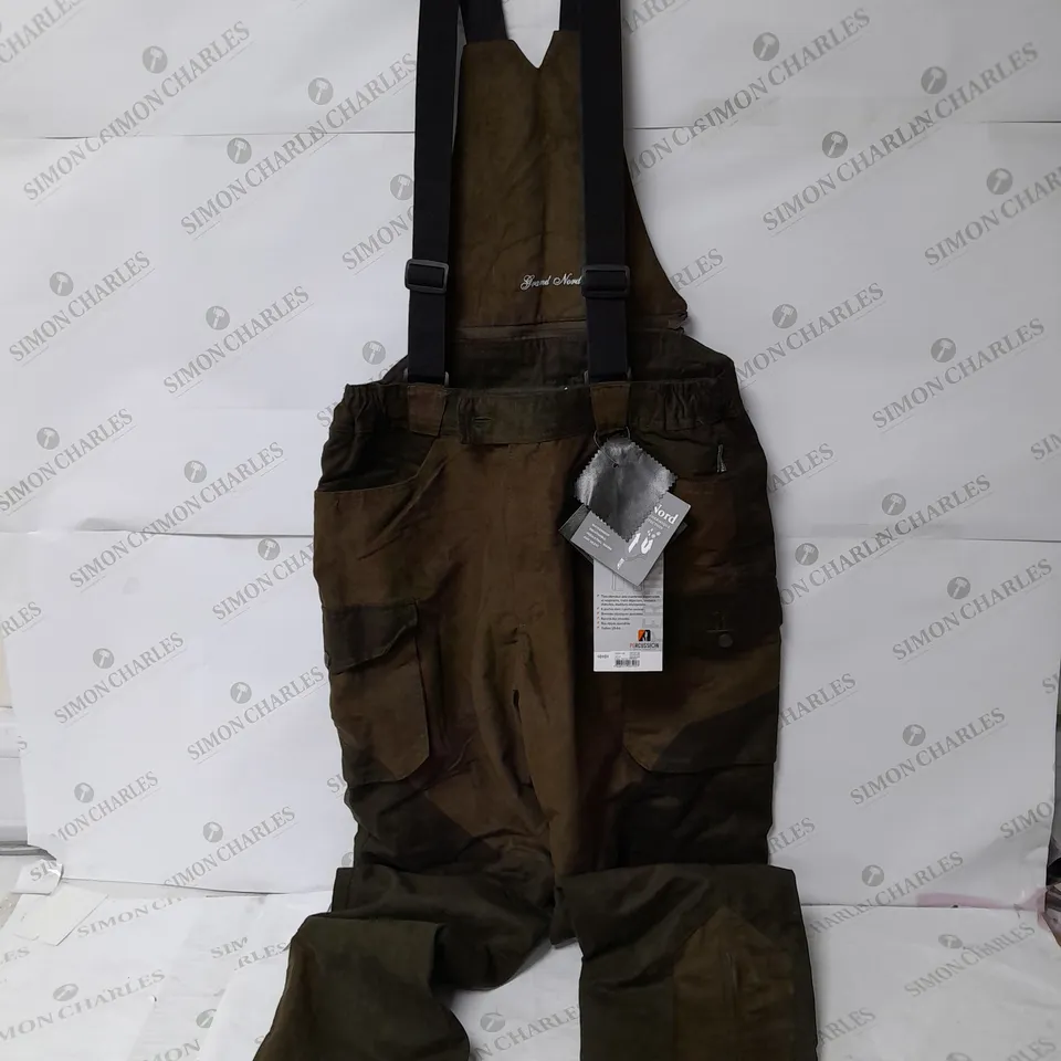 PERCUSSION SALOPETTE CHASSE GRAND NORD IN GREEN SIZE 36" WAIST 