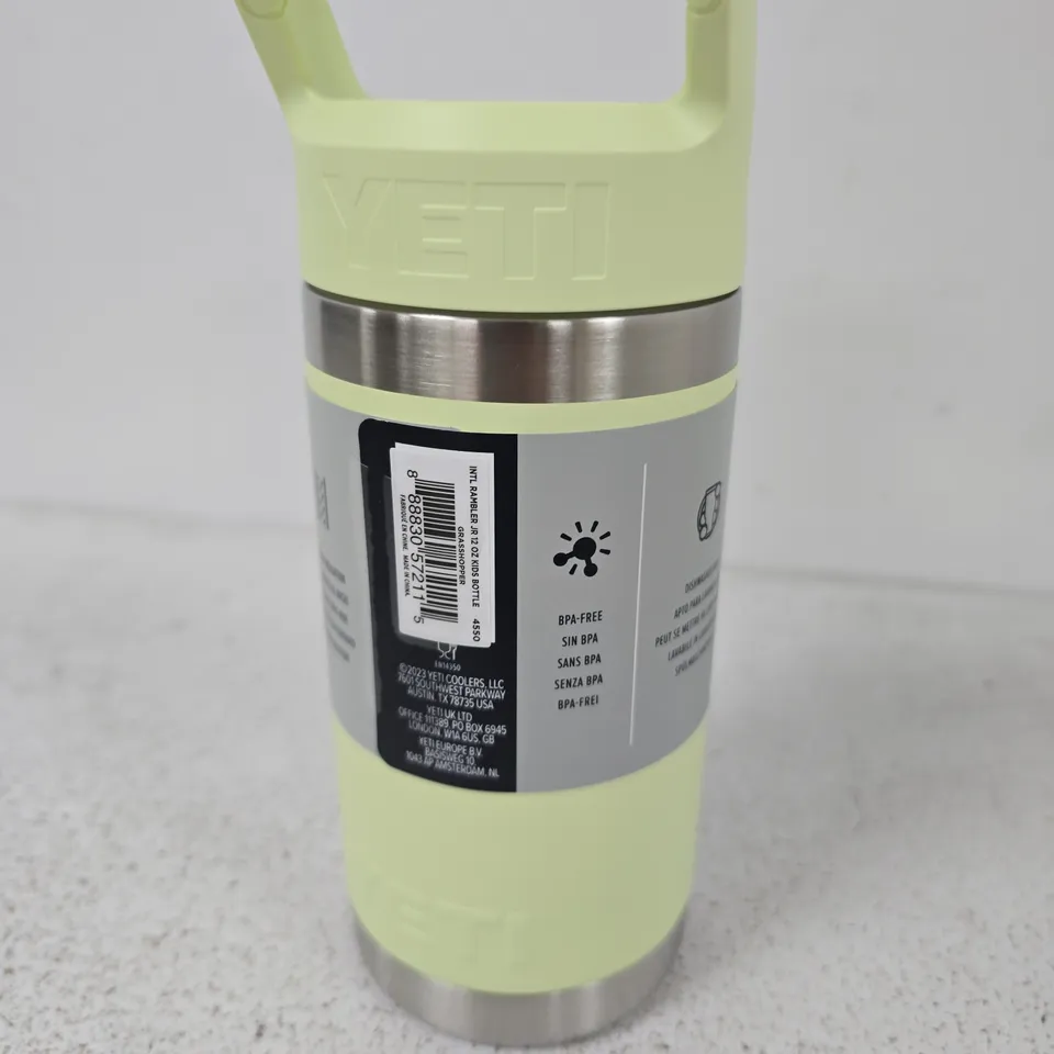 YETI RAMBLER JR BOTTLE 355ML – LIME GREEN WITH HANDLE