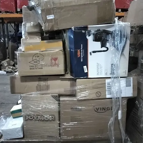 PALLET OF HOUSEHOLD ITEMS TO INCLUDE CARPET WASHER, ANTI DOG BARK COLLAR AND OTHER ASSORTED ITEMS....