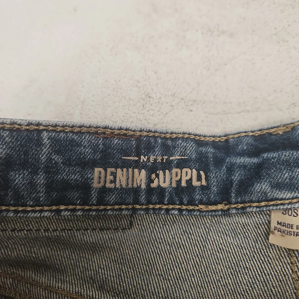 NEXT MEN'S BAGGY FIT DENIM JEANS, WAIST 30IN, INSIDE LEG 29IN (30S)