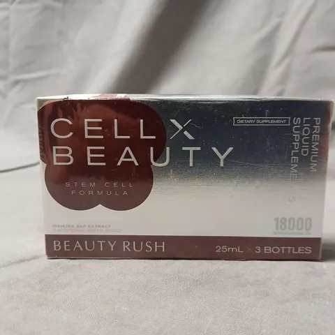 CELL X BEAUTY BEAUTY RUSH STEM CELL FORMULA DIETARY SUPPLEMENT – 3 X 25ML