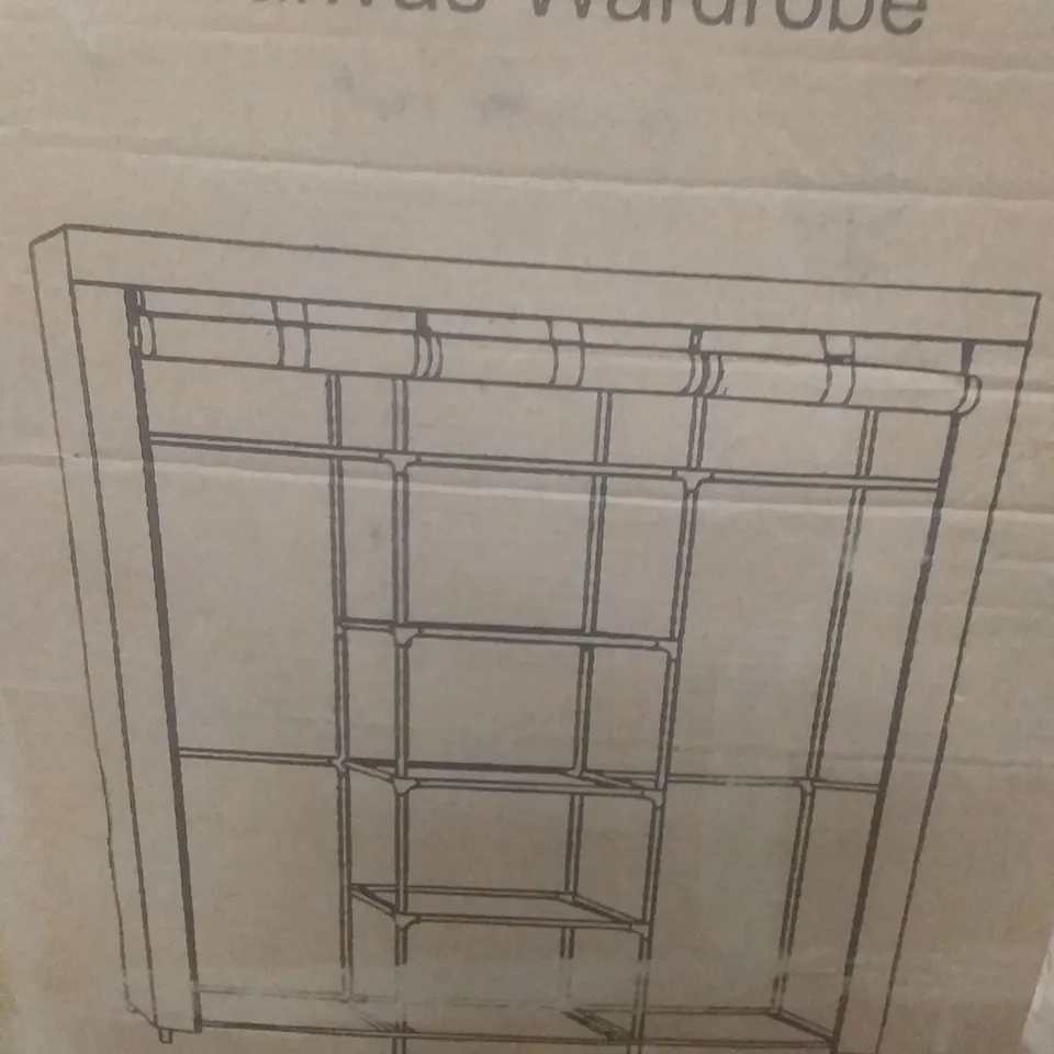 BOXED MEERVEIL CANVAS WARDROBE - GREY/BLUE 