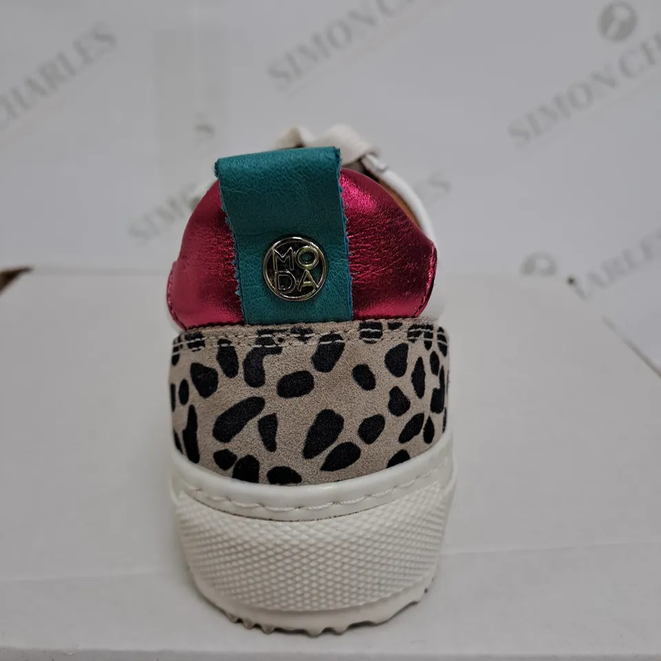 MODA IN PELE MIP ASINDA TRAINER WHITE LEOPARD PRINT SIZE 5