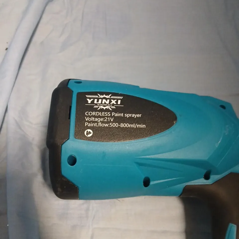 YUNXI CORDLESS PAINT SPRAYER – 21V, BLUE/BLACK