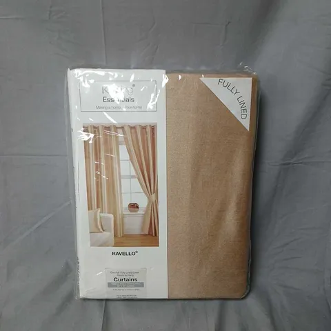 RAVELLO CURTAINS – ONE PAIR FULLY LINED EYELET, 229CM W X 229CM DROP